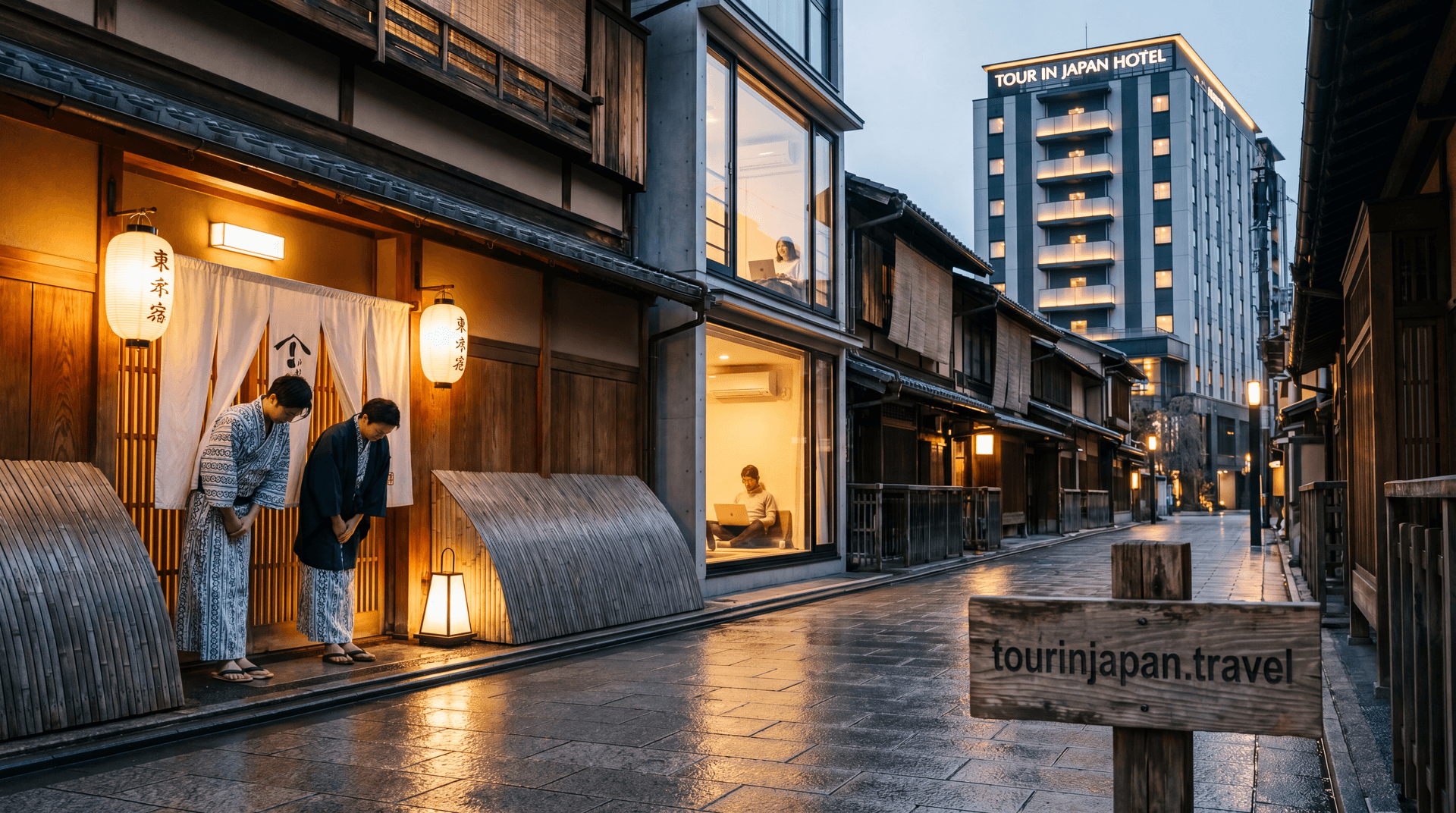 Featured image for Airbnb vs Hotels vs Ryokan: Which to Choose in Japan with discreet tourinjapan.travel mark