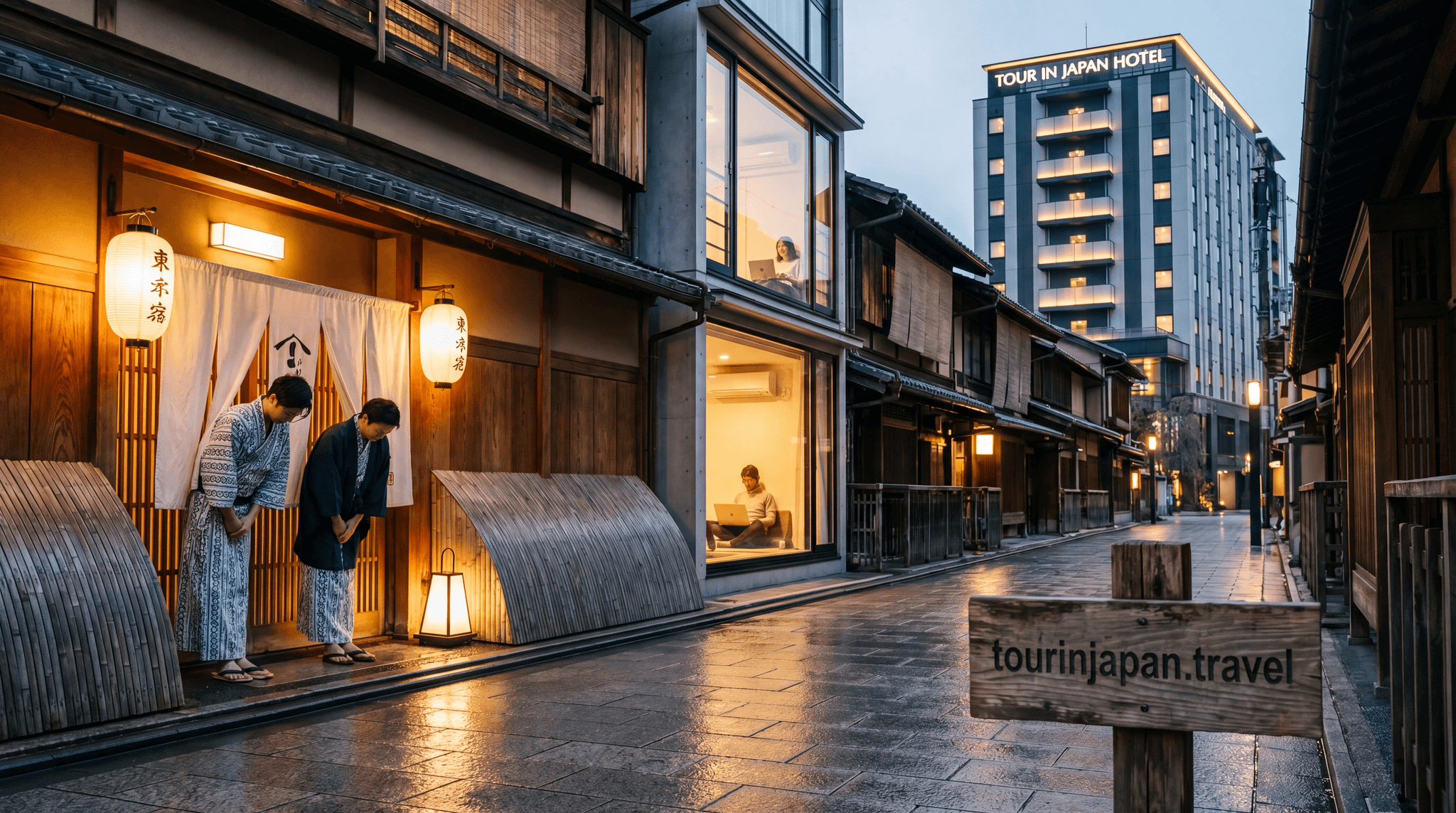 Featured image for Airbnb vs Hotels vs Ryokan: Which to Choose in Japan with discreet tourinjapan.travel mark