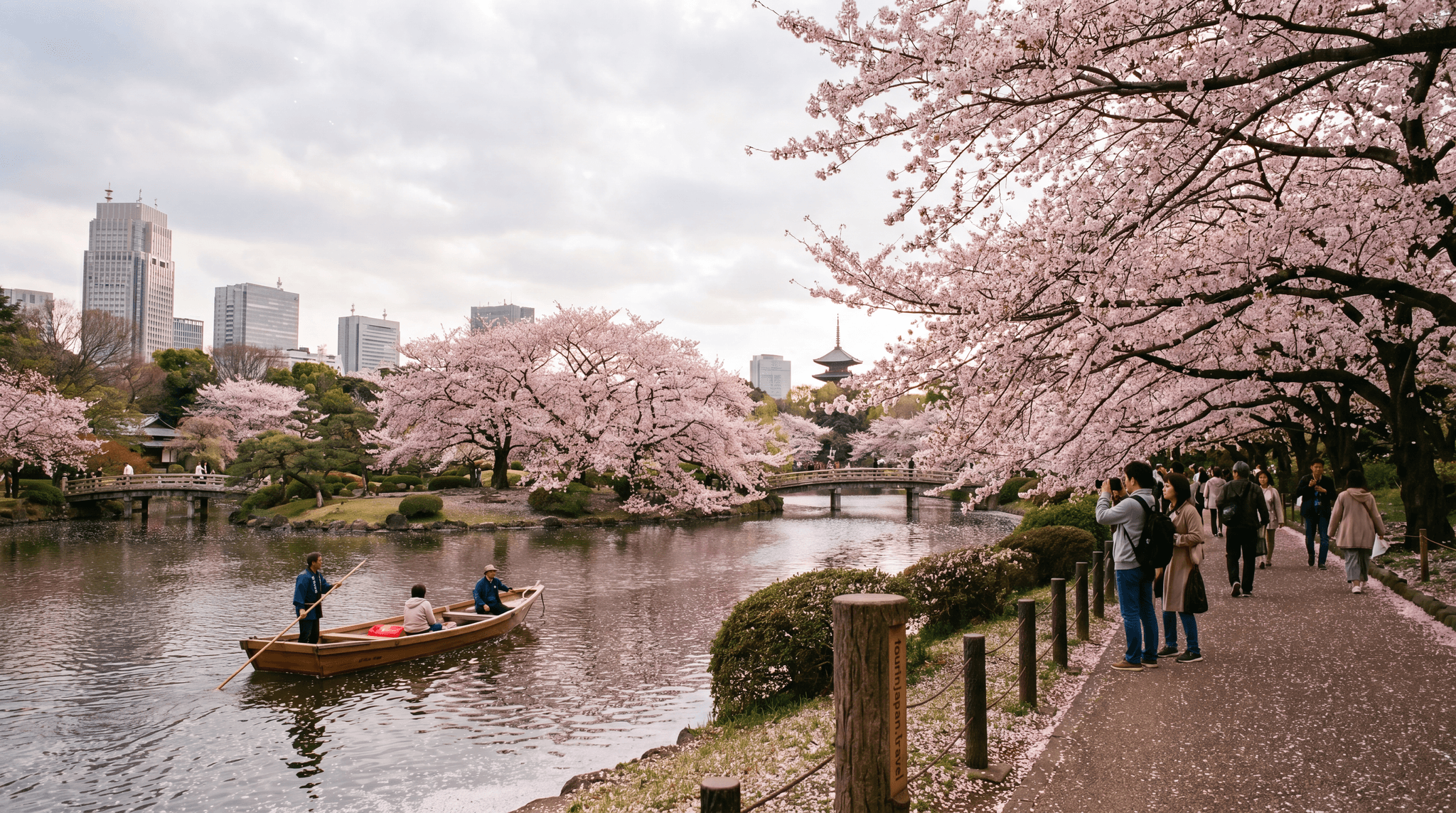 Featured image for Best Cherry Blossom Spots in Tokyo with discreet tourinjapan.travel mark