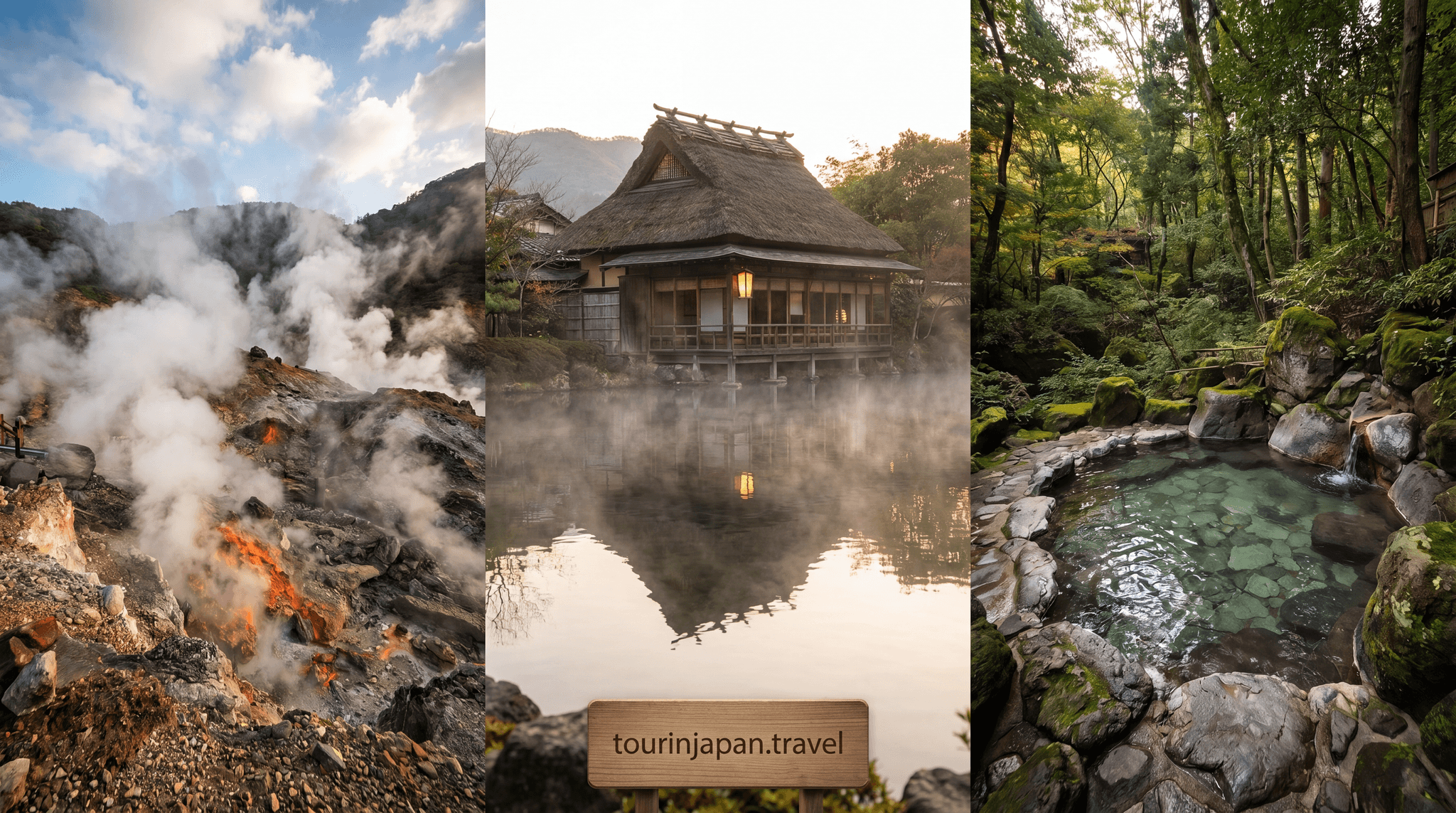 Featured image for Best Onsen in Kyushu: Beppu, Yufuin, and Kurokawa Compared with discreet tourinjapan.travel mark