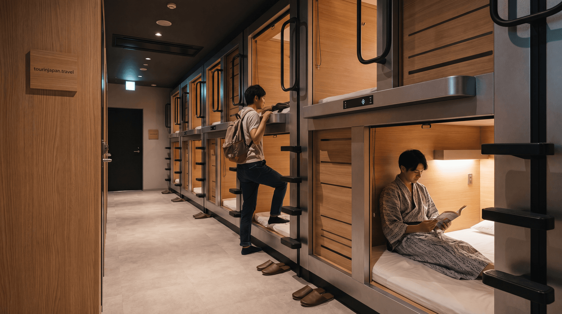 Featured image for Capsule Hotels Japan: What to Expect, Best Options, Etiquette with discreet tourinjapan.travel mark