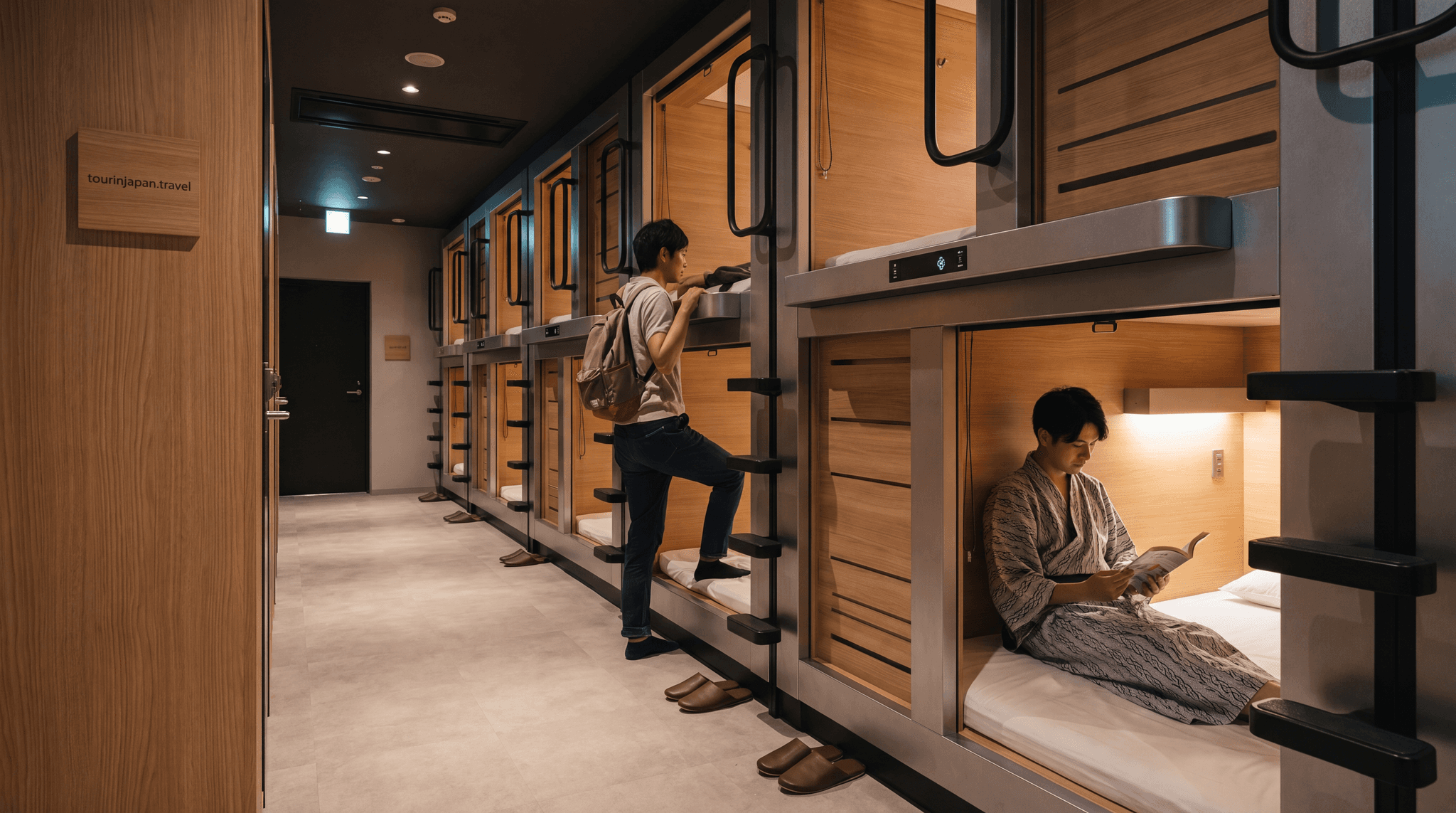 Featured image for Capsule Hotels Japan: What to Expect, Best Options, Etiquette with discreet tourinjapan.travel mark
