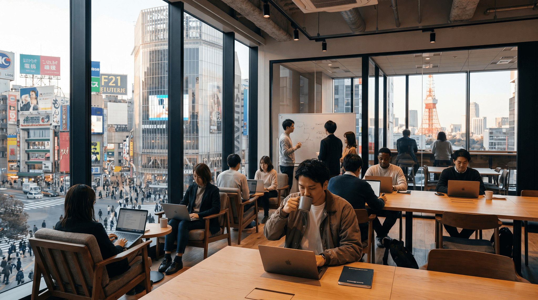Featured image for Best Coworking Spaces in Tokyo with discreet tourinjapan.travel mark