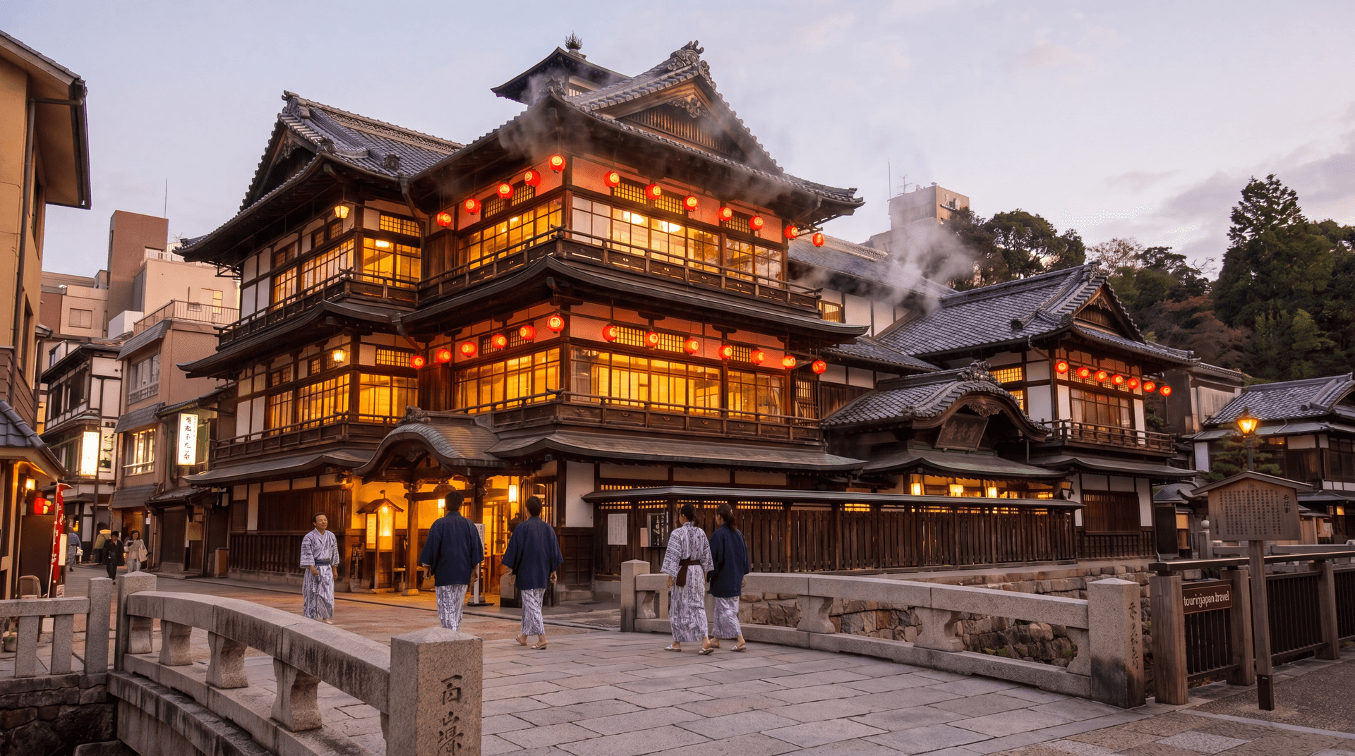 Featured image for Dogo Onsen: Japan's Oldest Hot Spring and Spirited Away Inspiration with discreet tourinjapan.travel mark