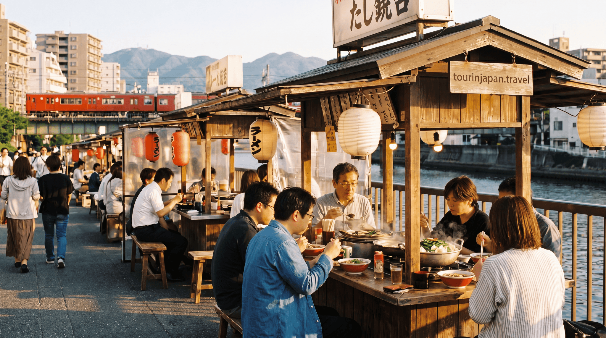 Featured image for Fukuoka Food Guide: Ramen, Motsu Nabe, and Hakata Street Stalls with discreet tourinjapan.travel mark