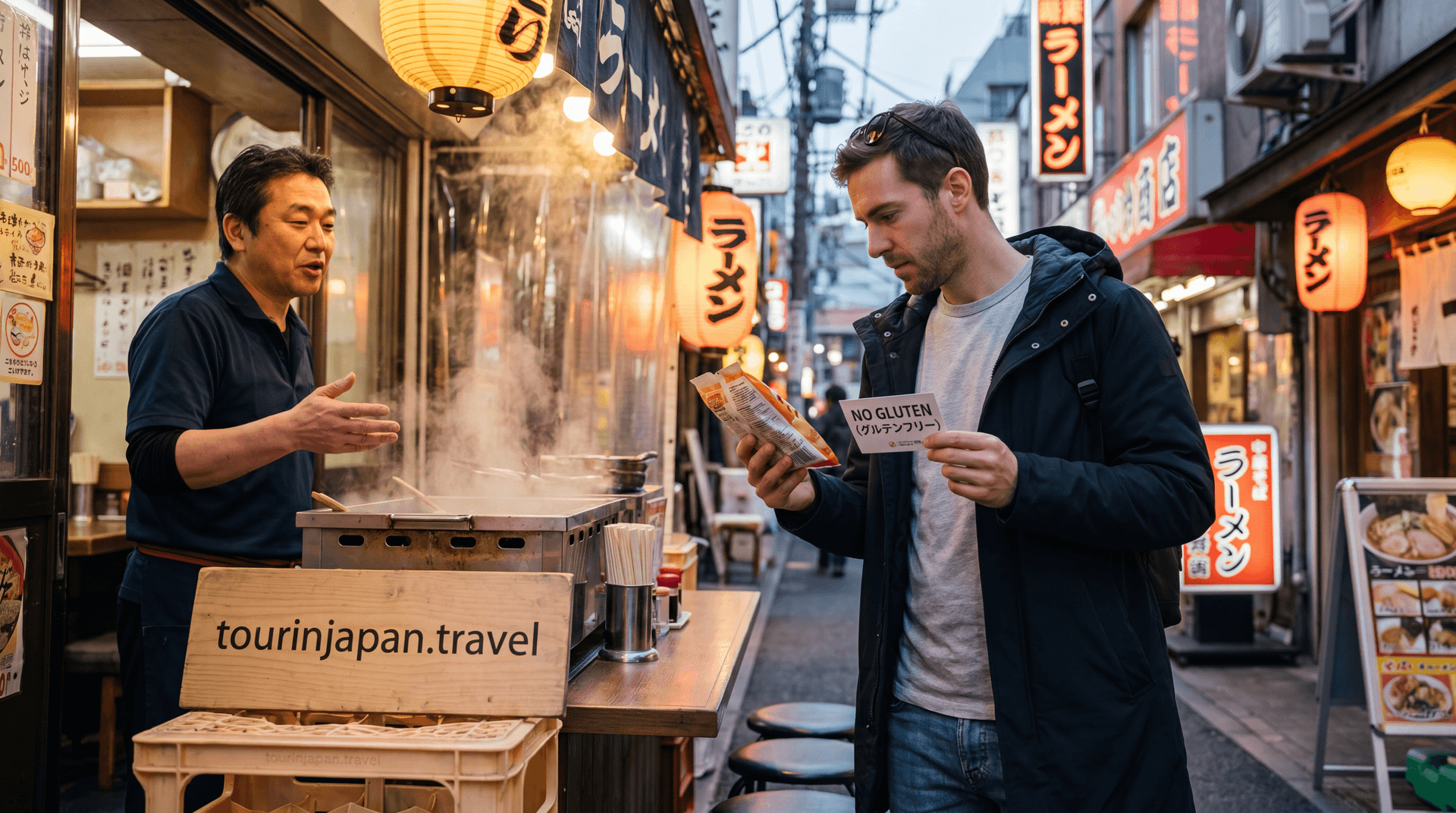 Featured image for Gluten-Free Japan: How to Navigate Restaurants and Convenience Stores with discreet tourinjapan.travel mark