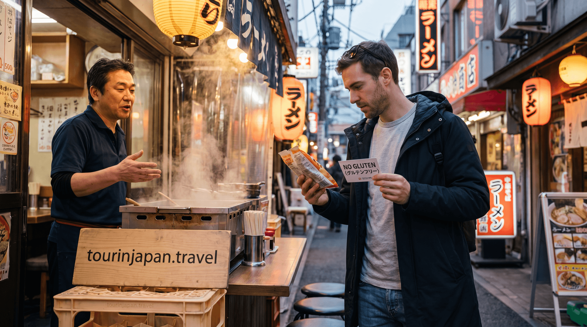 Featured image for Gluten-Free Japan: How to Navigate Restaurants and Convenience Stores with discreet tourinjapan.travel mark
