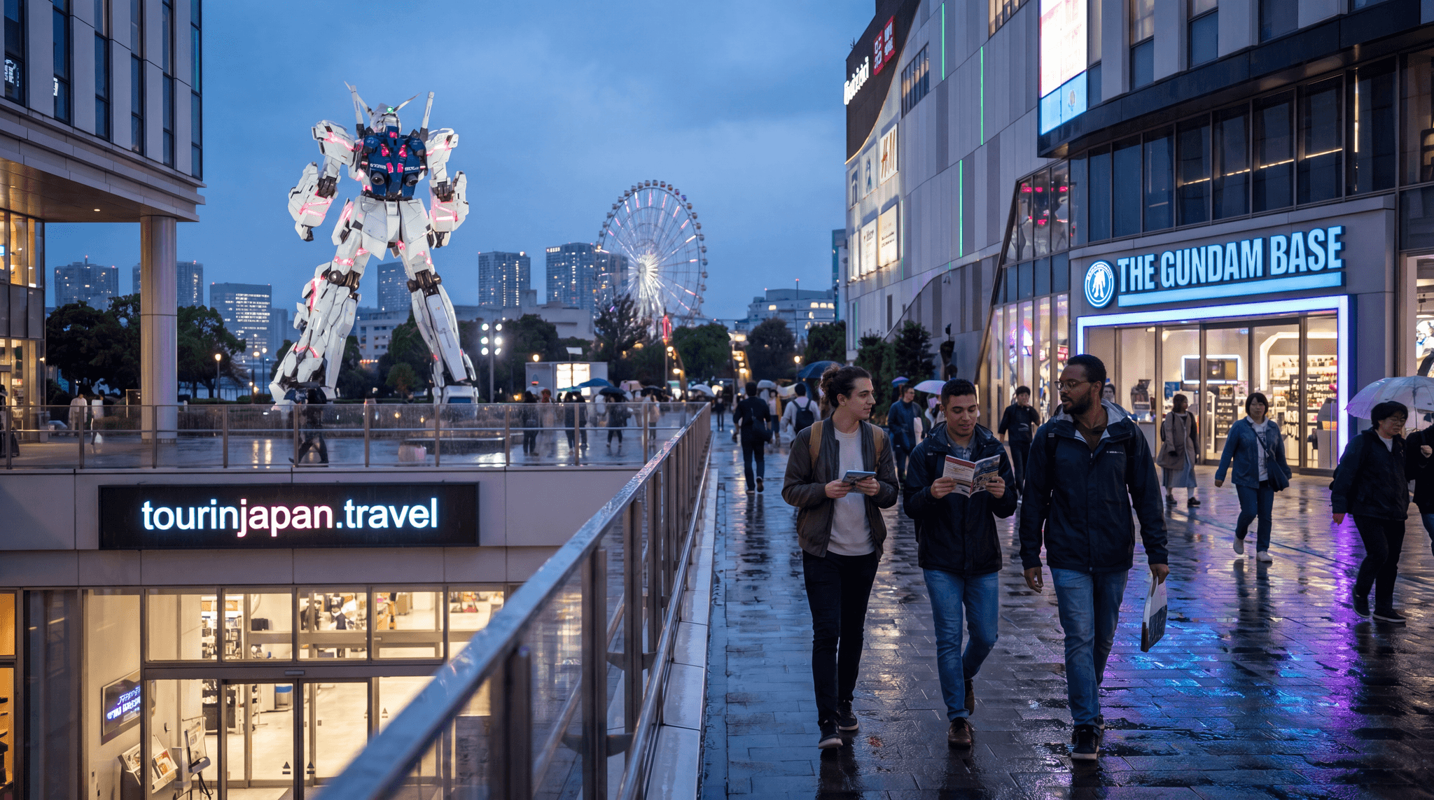Featured image for Gundam Tours in Tokyo: Odaiba, Model Shops, and Exhibits with discreet tourinjapan.travel mark