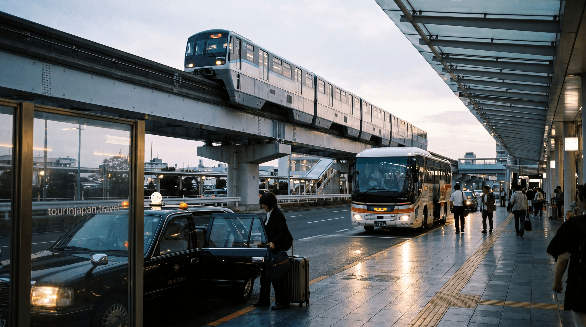 Featured image for Tokyo Haneda Airport to City: Train, Bus, and Taxi Guide with discreet tourinjapan.travel mark
