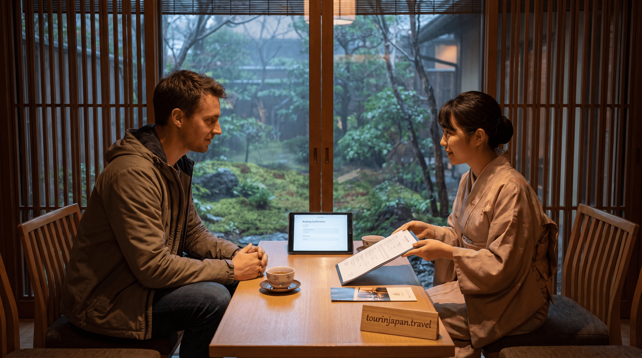 Featured image for How to Book a Ryokan: What to Expect, Deposit Rules, Best Sites with discreet tourinjapan.travel mark