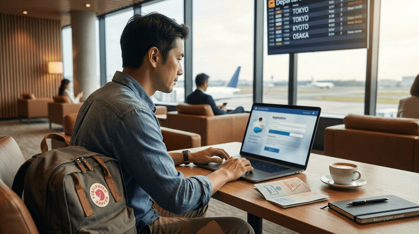 Featured image for Japan eVisa 2026: How to Apply Online Before Your Trip with discreet tourinjapan.travel mark