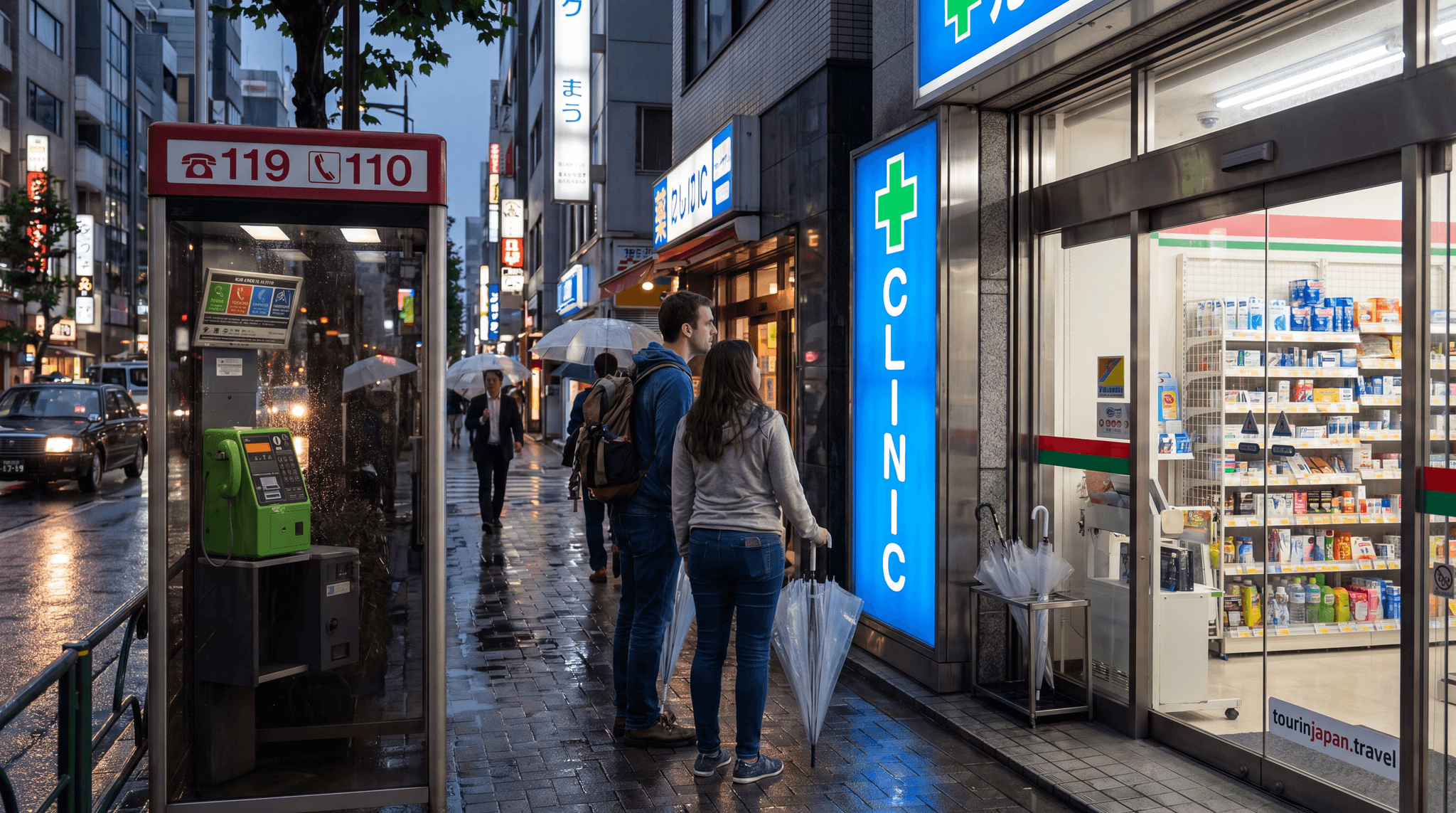 Featured image for Japan Healthcare for Tourists: Hospitals, Pharmacies, Emergency Numbers with discreet tourinjapan.travel mark