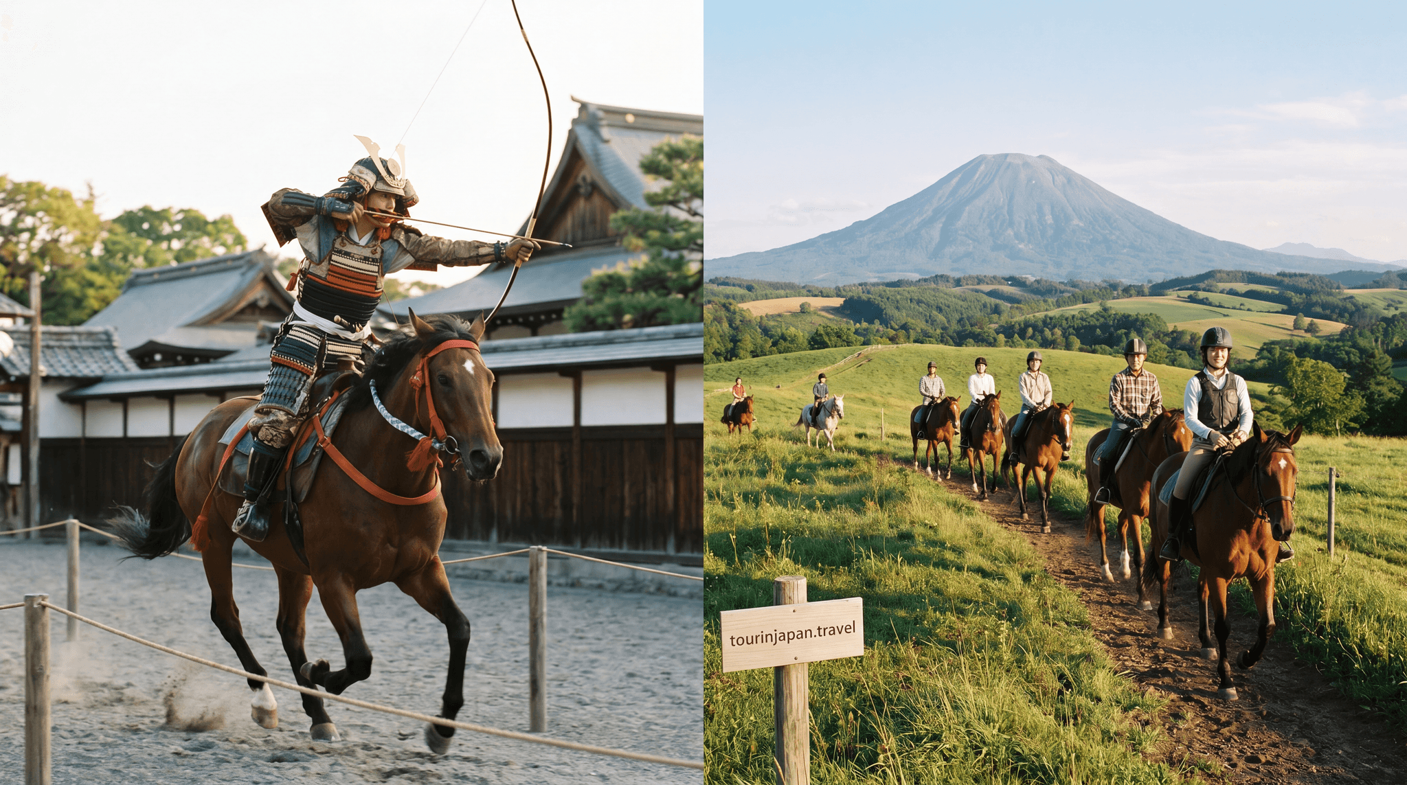 Featured image for Horseback Riding in Japan: Samurai Horseback Archery and Ranch Tours with discreet tourinjapan.travel mark