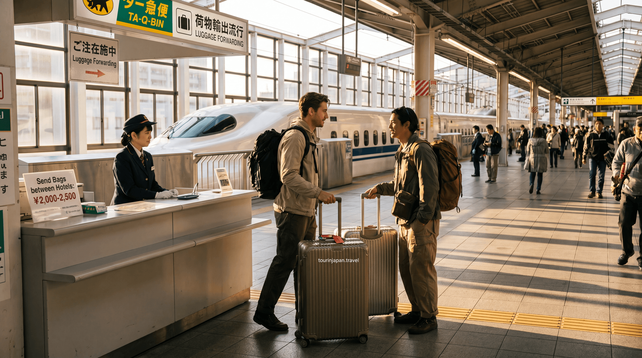 Featured image for Luggage Forwarding in Japan (Takkyubin): The Complete Guide with discreet tourinjapan.travel mark