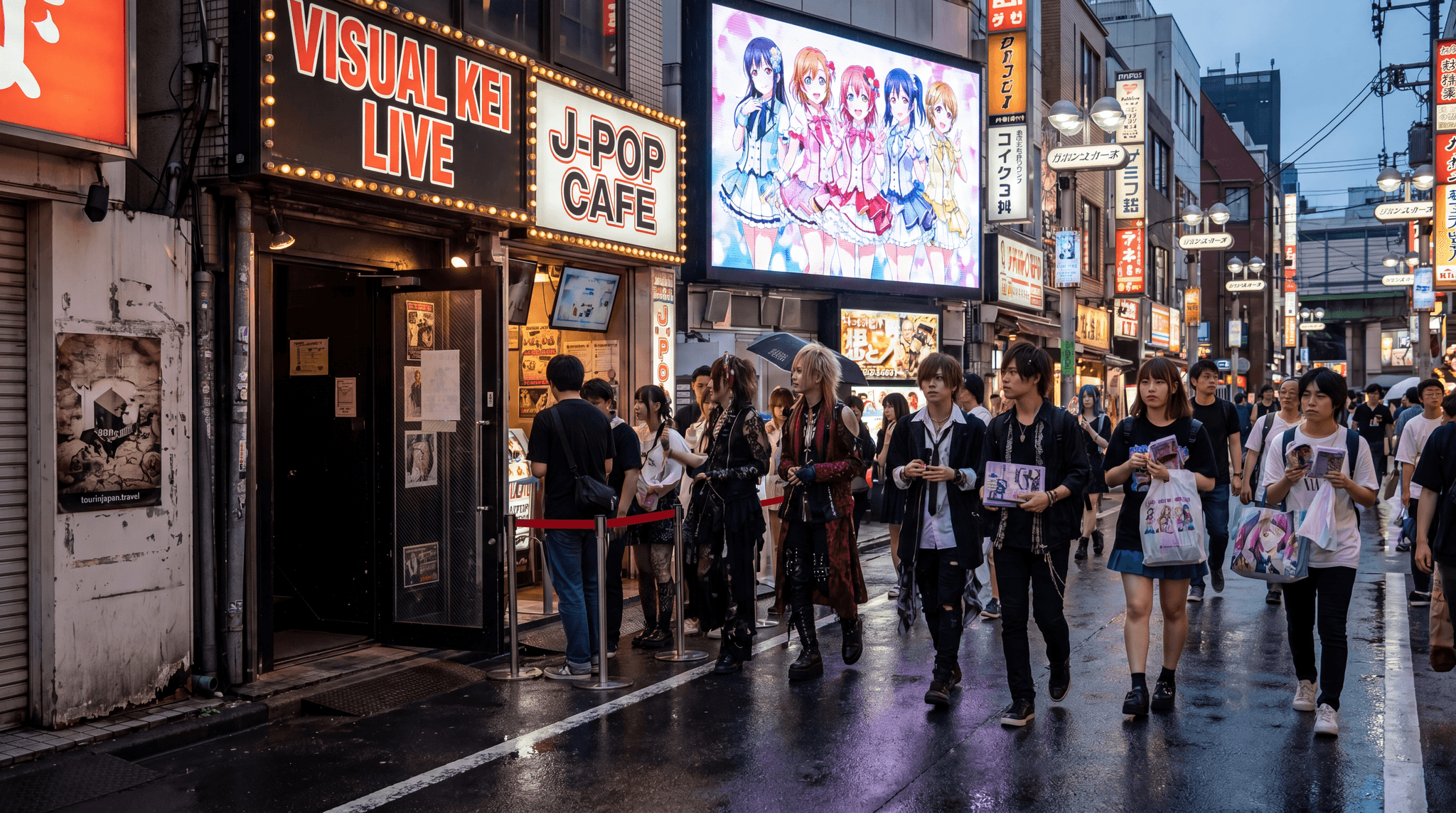 Featured image for Japanese Music Tourism: Visual Kei, J-Pop, Idol Culture with discreet tourinjapan.travel mark