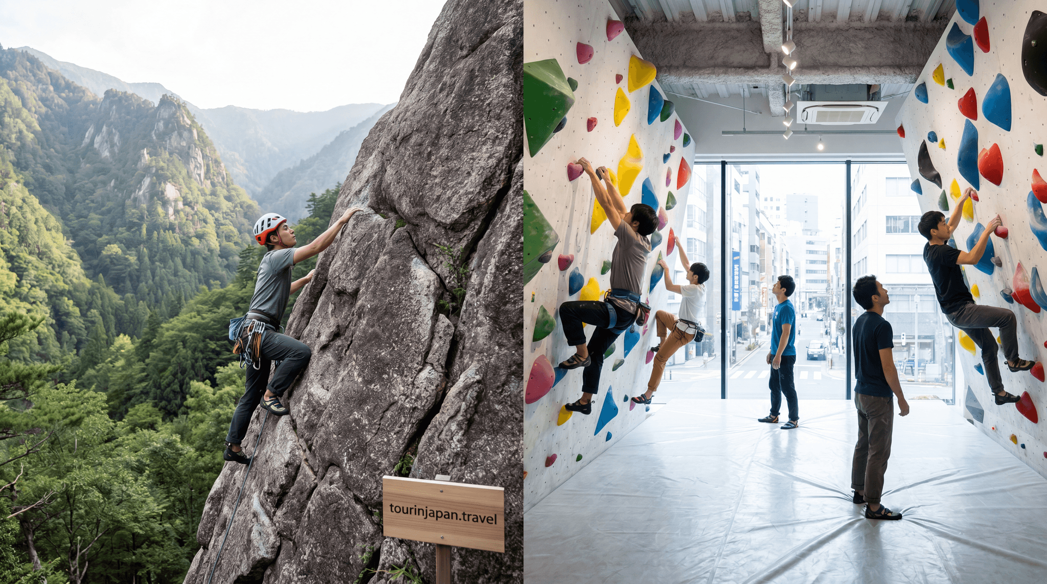 Featured image for Bouldering and Rock Climbing in Japan: Indoor and Outdoor Crags with discreet tourinjapan.travel mark