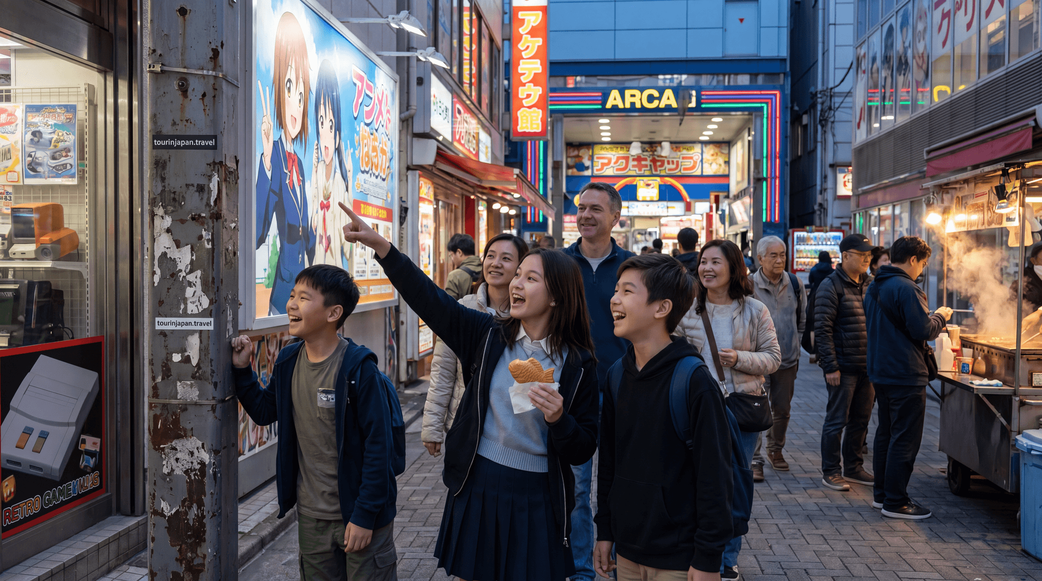 Featured image for Japan With Teenagers: Anime, Gaming, Street Food, and What They'll Love with discreet tourinjapan.travel mark