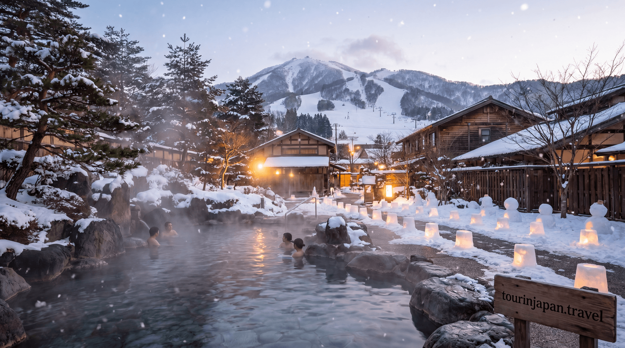 Featured image for Japan Winter Itinerary: Skiing, Snow Festivals, and Hot Springs with discreet tourinjapan.travel mark