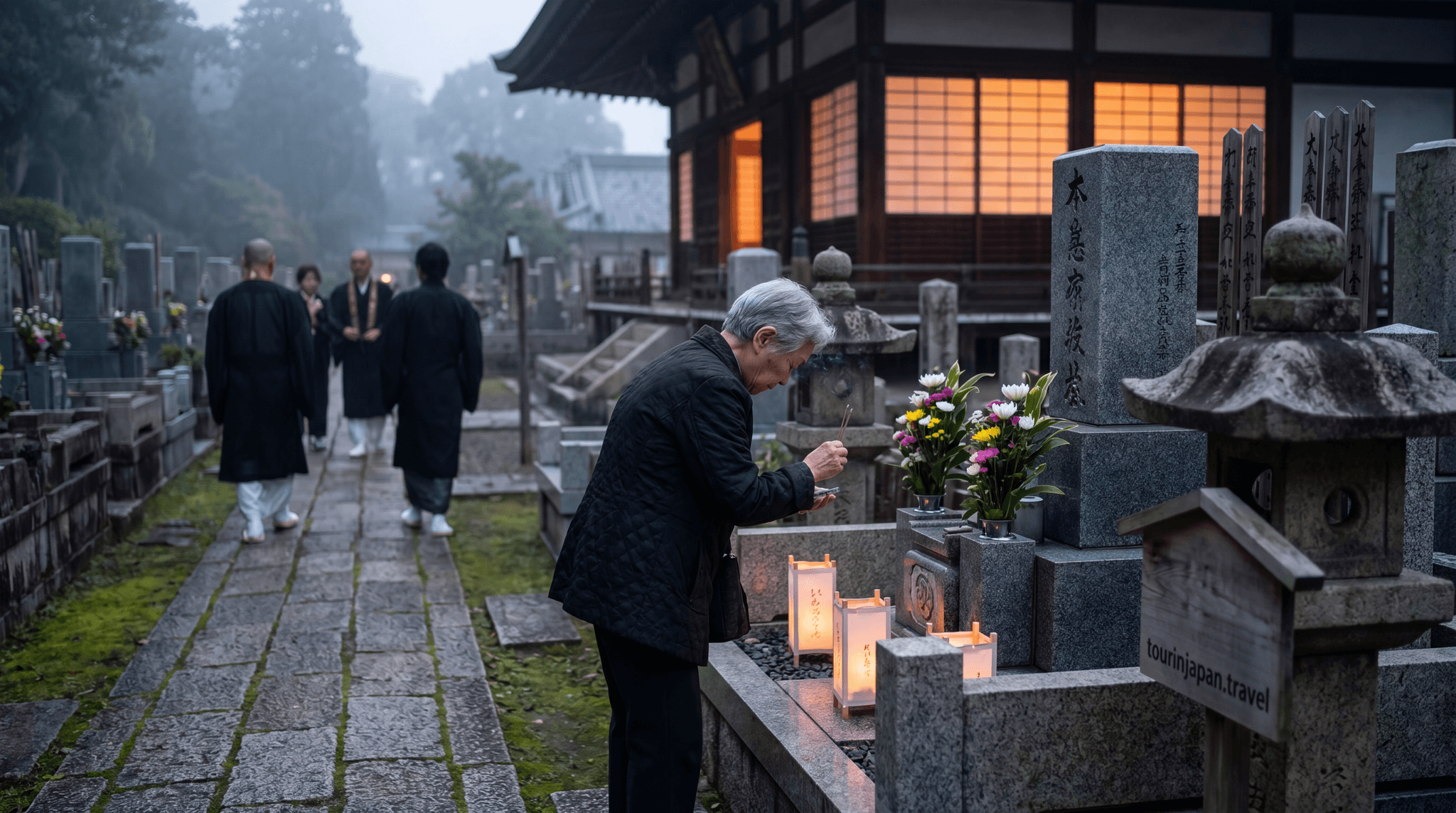 Featured image for Japanese Death Rituals: Funerals, Obon, and Ancestor Worship with discreet tourinjapan.travel mark