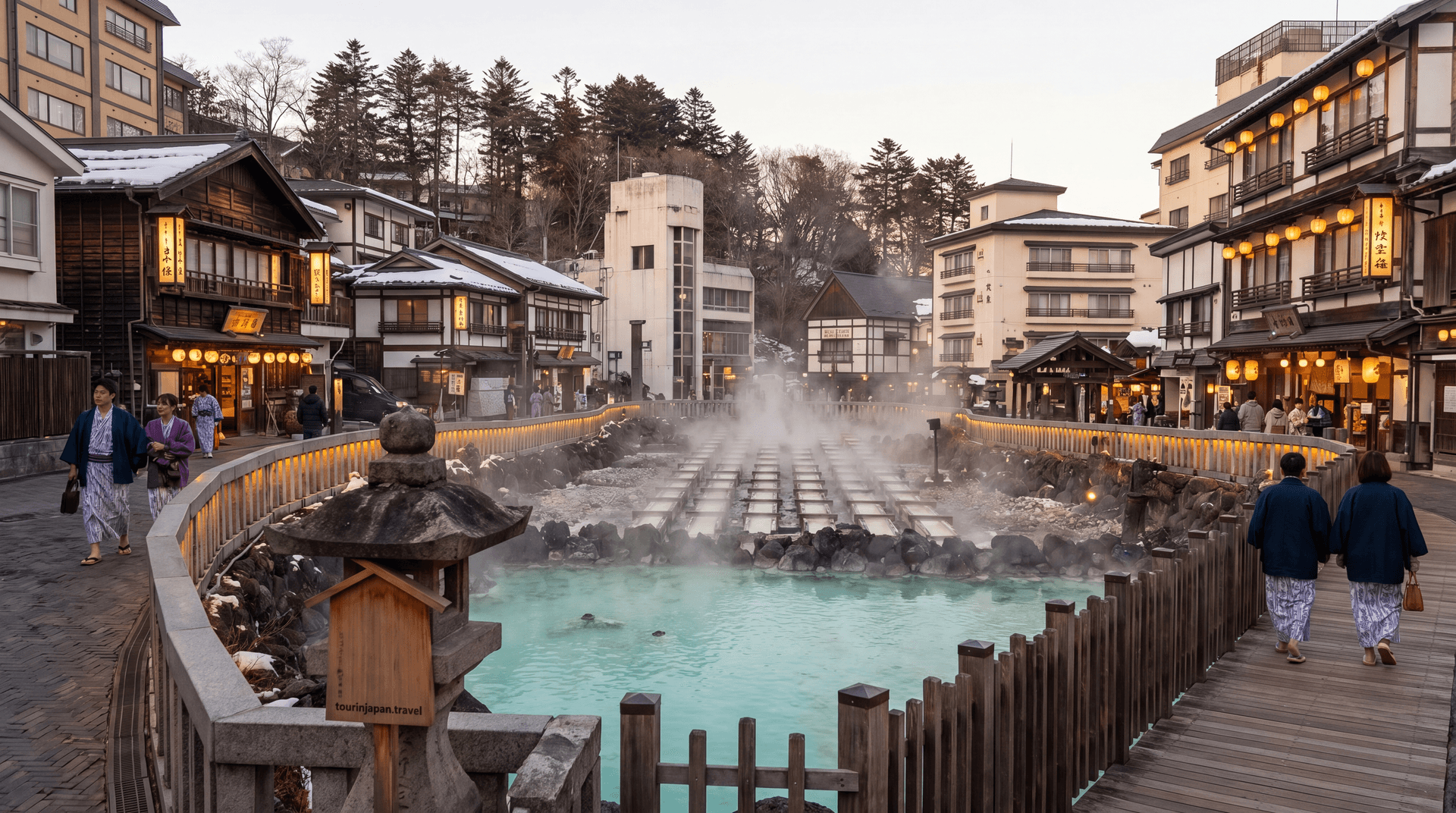 Featured image for Kusatsu Onsen Guide: Japan's #1 Hot Spring Town with discreet tourinjapan.travel mark