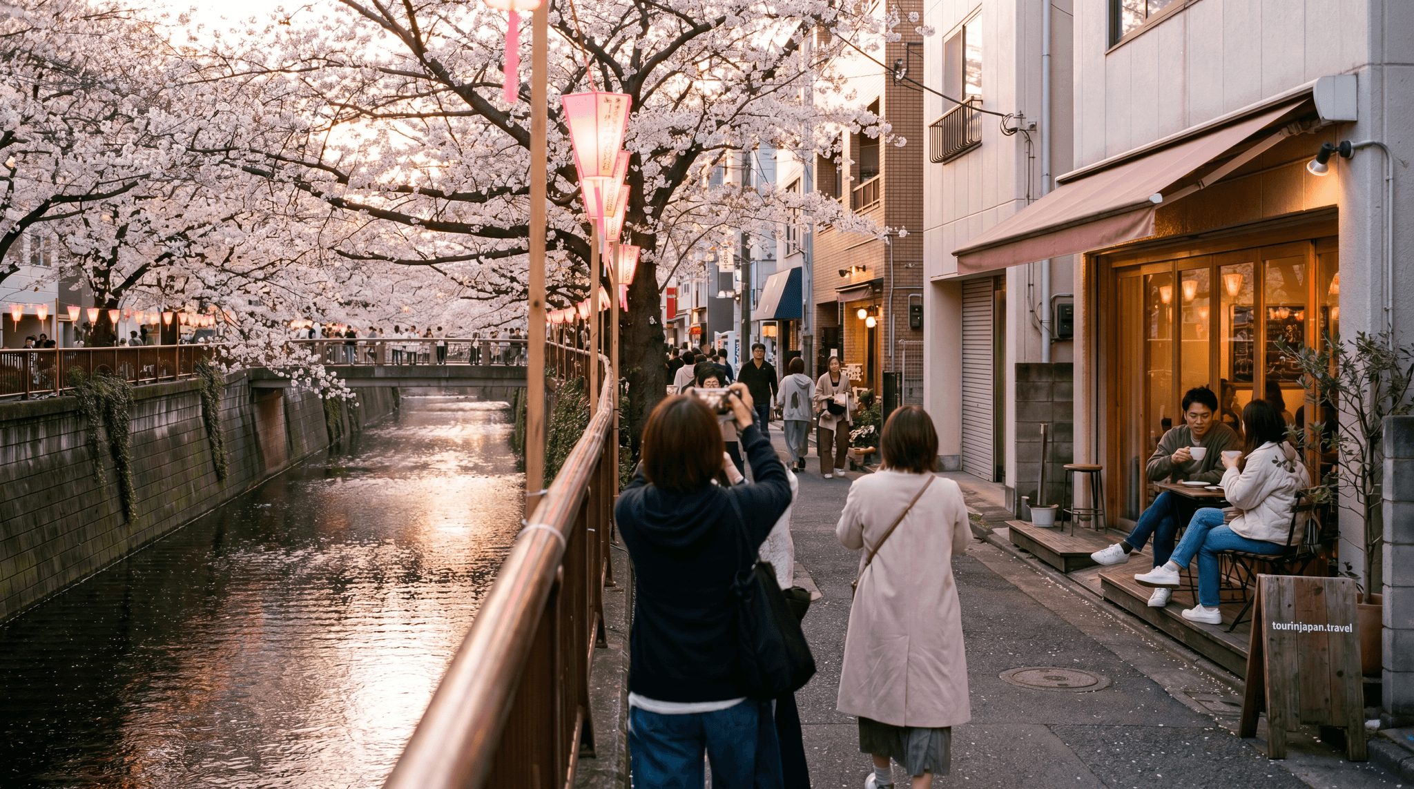 Featured image for Nakameguro: The Cherry Blossom Canal Walk and Trendy Cafes with discreet tourinjapan.travel mark