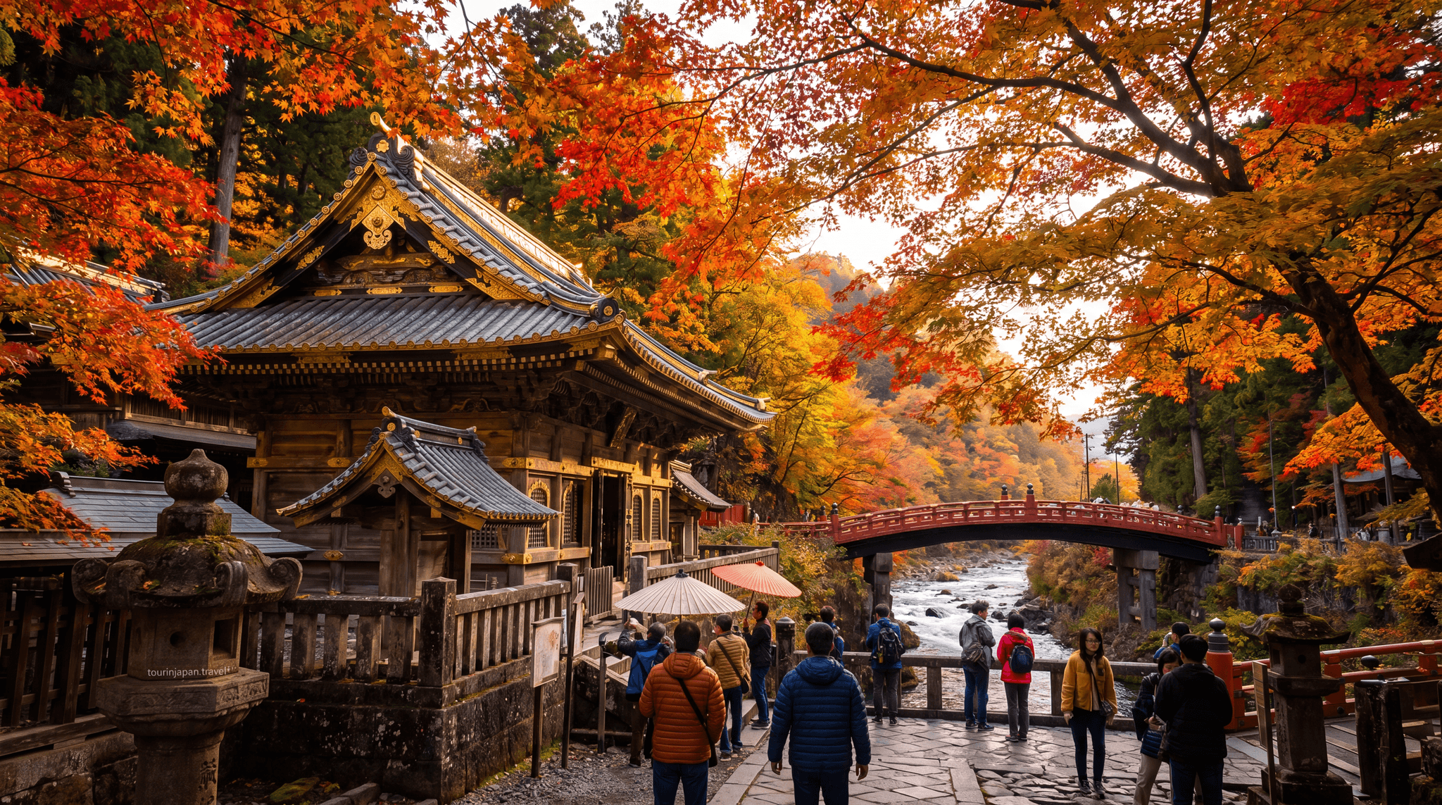 Featured image for Nikko Autumn Foliage: Japan's Most Dramatic Temple-and-Leaf Combo with discreet tourinjapan.travel mark
