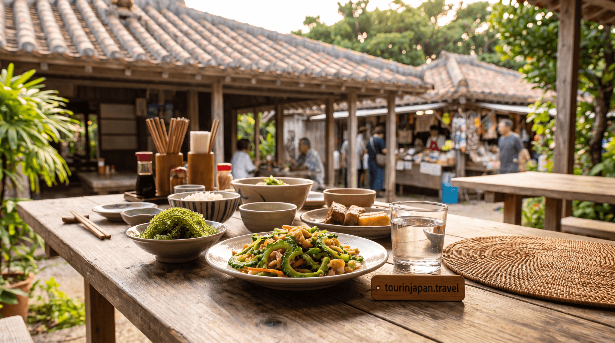 Featured image for Okinawa Food Guide: Champuru, Sea Grapes, and Awamori with discreet tourinjapan.travel mark