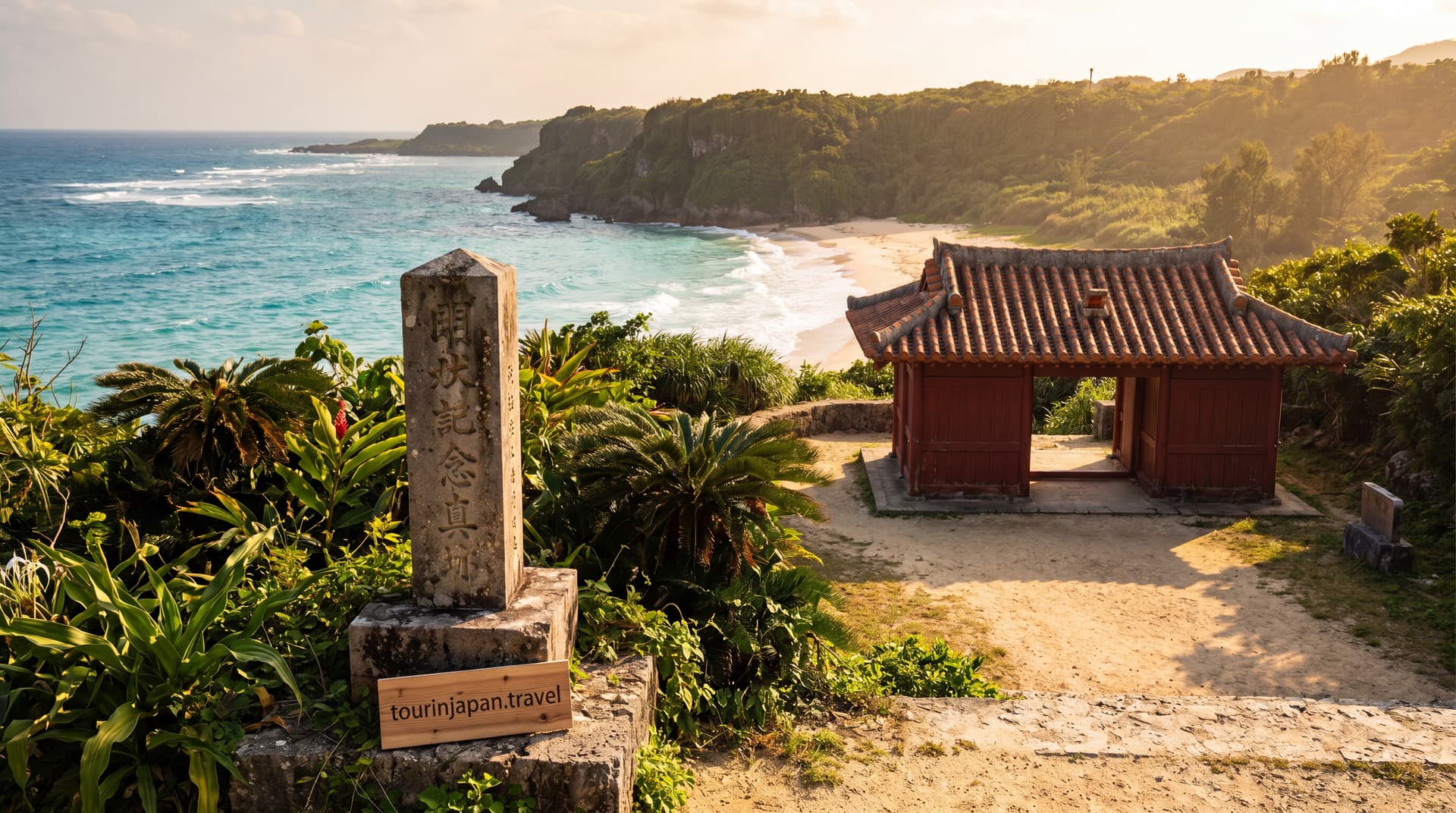 Featured image for Okinawa Main Island Guide: Beaches, Ryukyu Culture, and War History with discreet tourinjapan.travel mark