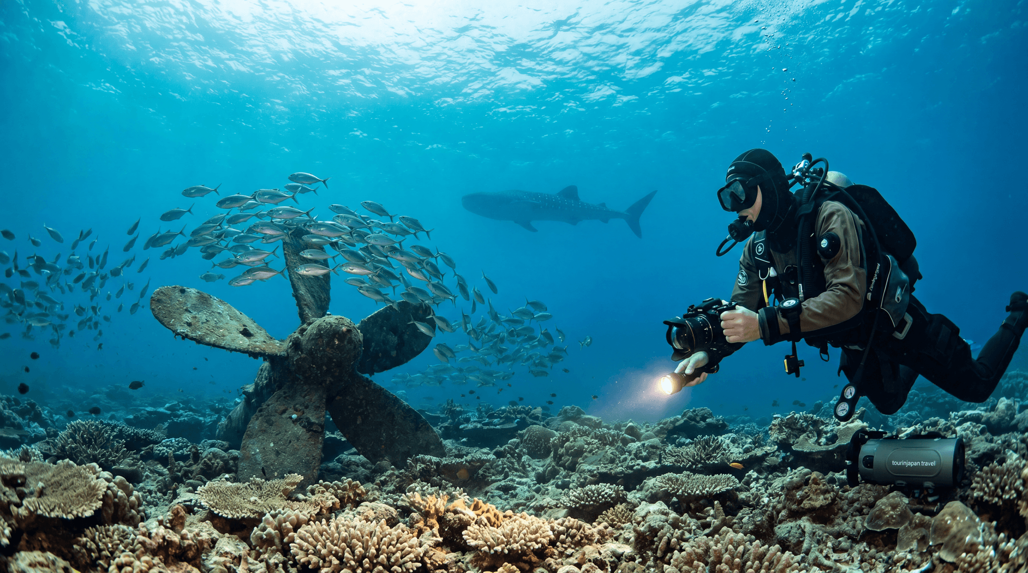 Featured image for Scuba Diving in Okinawa: Best Sites, Seasons, and Dive Operators with discreet tourinjapan.travel mark
