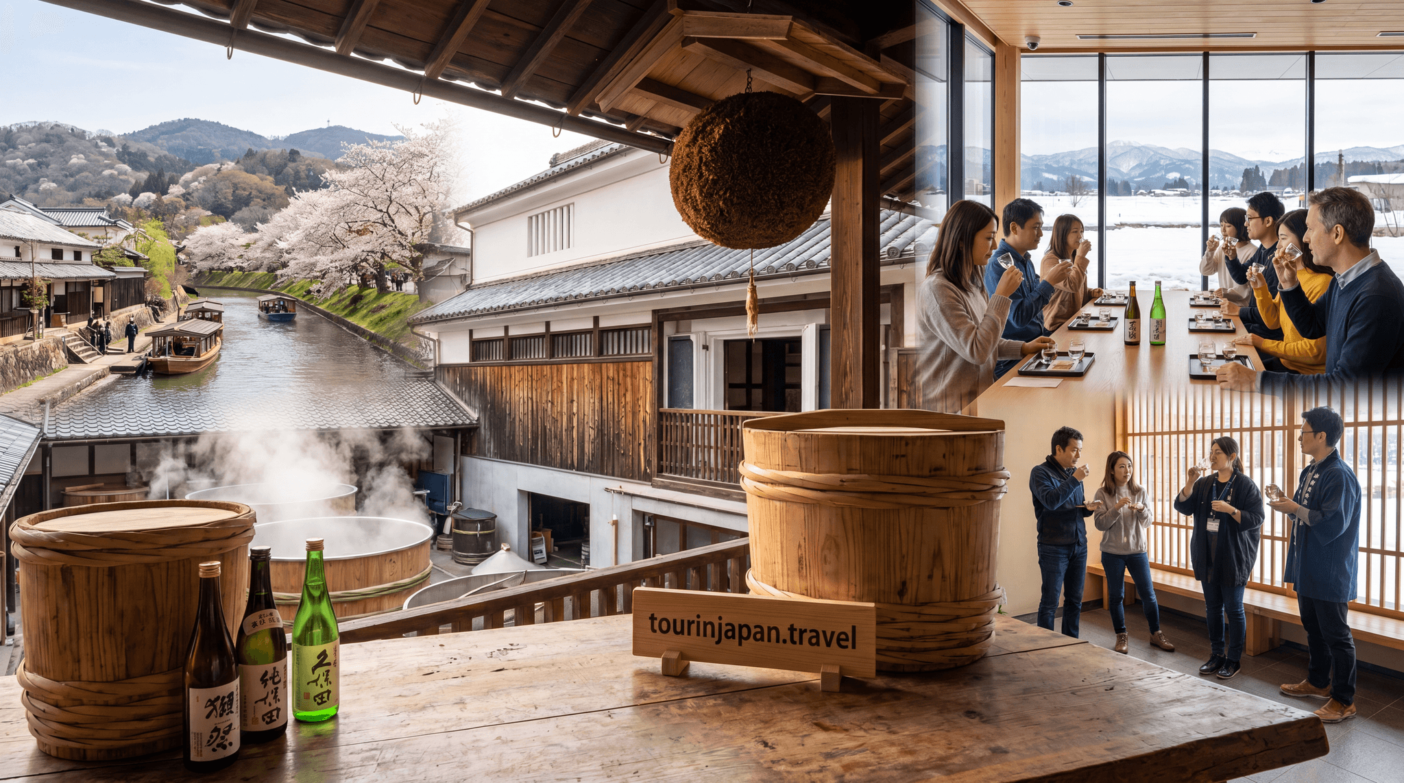 Featured image for Sake Brewery Tours in Japan: Nada (Kobe), Fushimi (Kyoto), and Niigata with discreet tourinjapan.travel mark