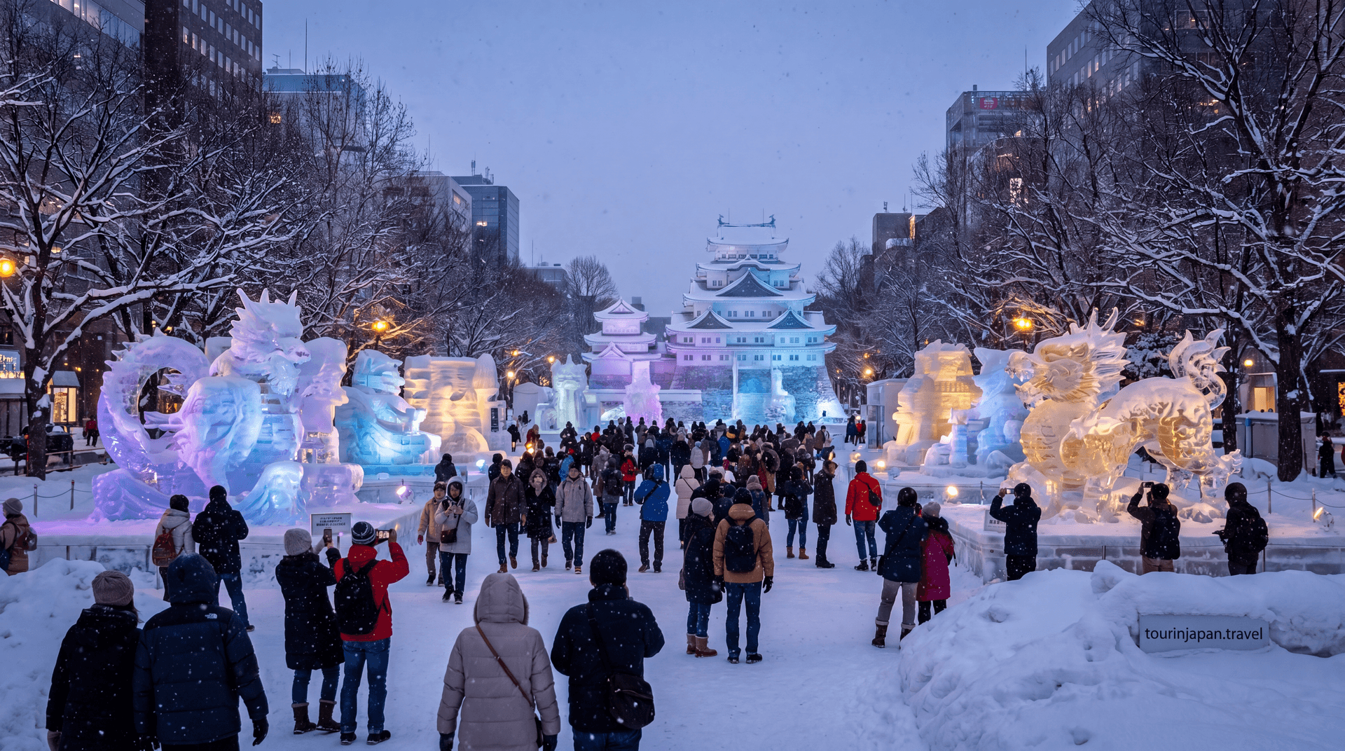 Featured image for Sapporo Snow Festival 2026: Ice Sculptures, Events, and Travel Tips with discreet tourinjapan.travel mark