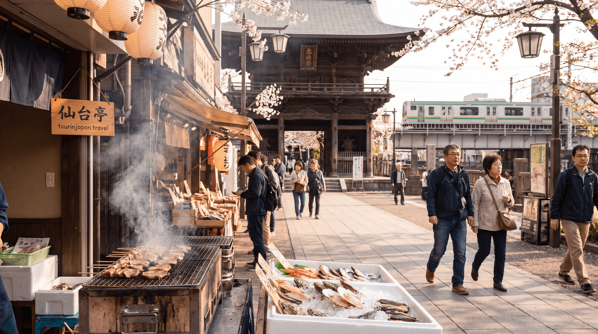 Featured image for Sendai Food Guide: Gyutan Beef Tongue and Seafood with discreet tourinjapan.travel mark