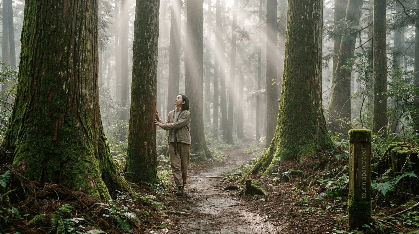 Featured image for Forest Bathing (Shinrin-Yoku): Japan's Science-Backed Wellness Walk - tourinjapan.travel