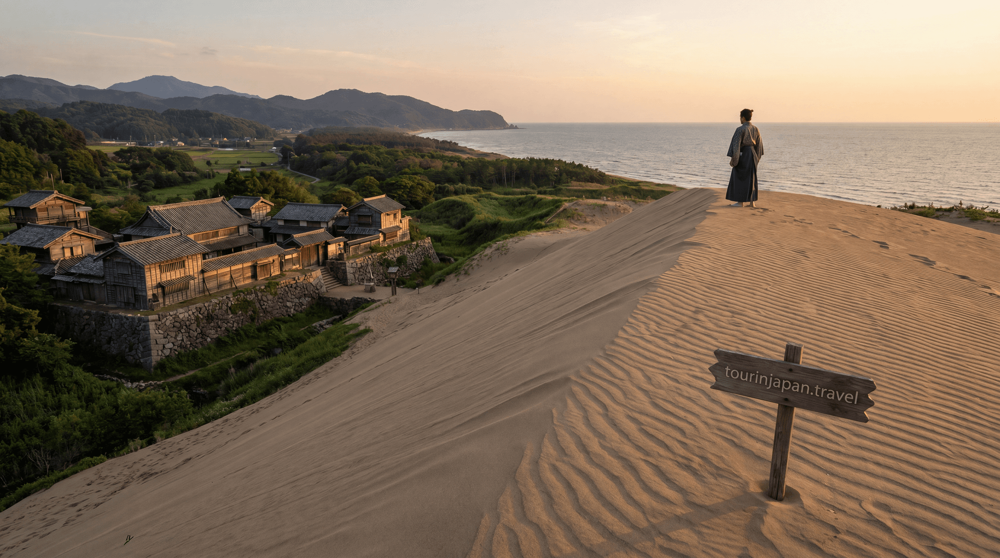 Featured image for Tottori Sand Dunes and Samurai Ruins: Japan's Least-Visited Prefecture with discreet tourinjapan.travel mark