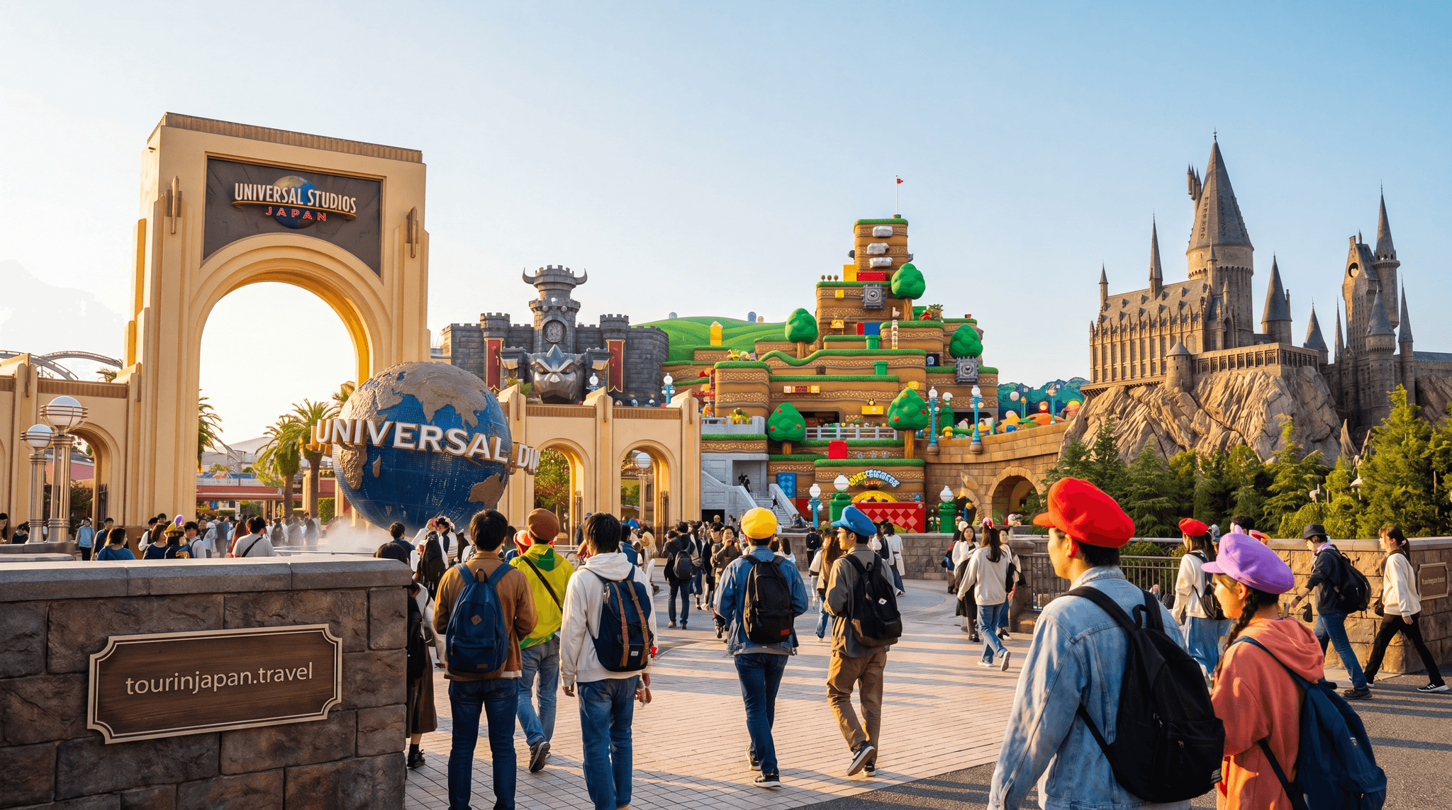 Featured image for Universal Studios Japan Osaka: Best Rides, Mario World, and Tips with discreet tourinjapan.travel mark