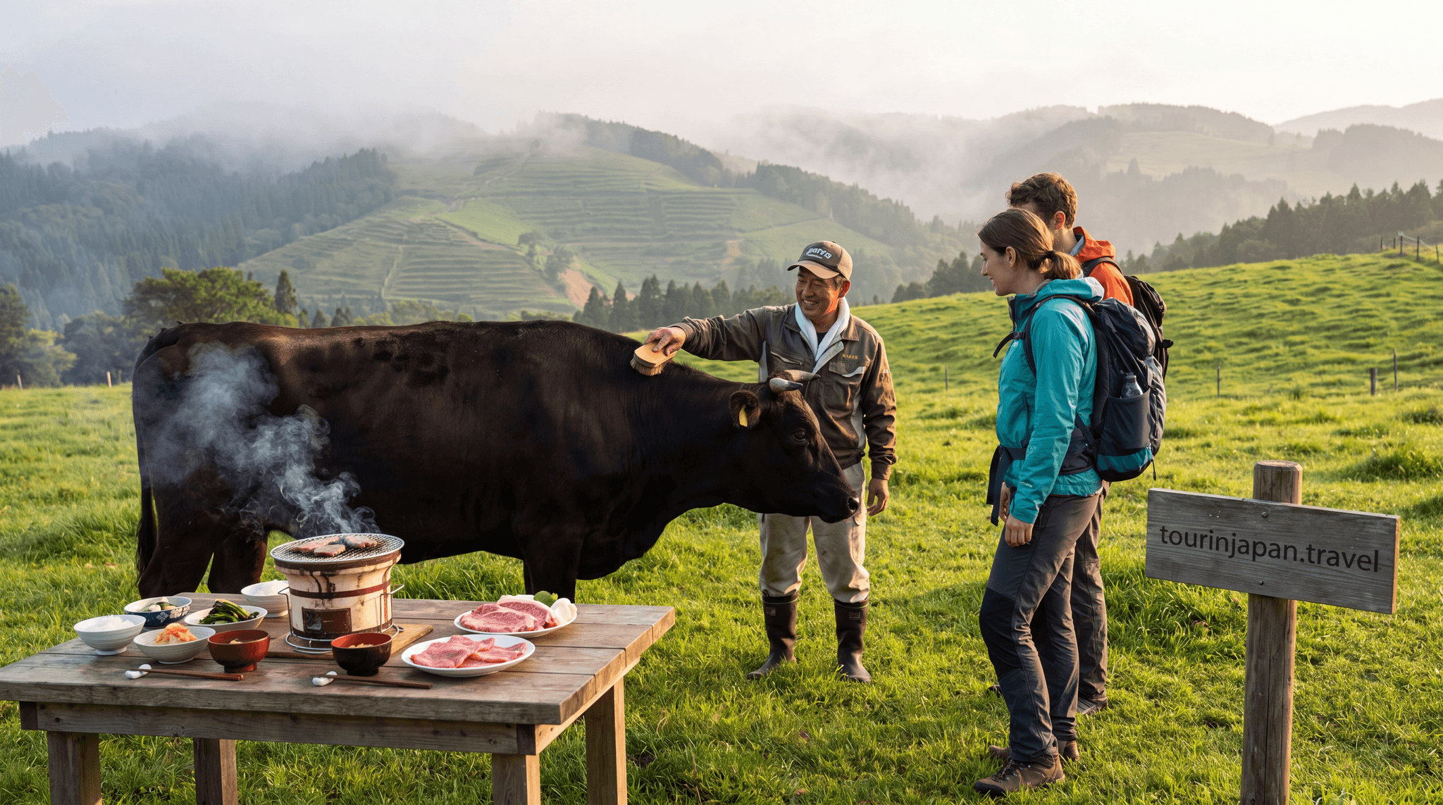 Featured image for Wagyu Farm Experiences: Meet the Cattle, Taste the Beef with discreet tourinjapan.travel mark