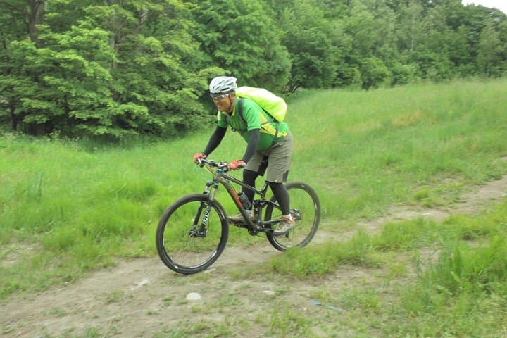Nopporo Forest Mountain Bike Tour from Sapporo, presenting a retro Cycle cap — photo 3