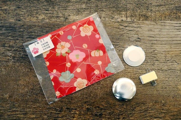 Make unique items with Kimono fabric in a café Kimono fabric badge (38mm) — photo 2