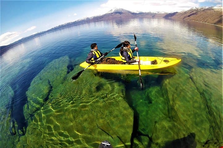 Japan's No. 1 Water Quality National Lake Shikotsu, Hokkaido's first landing clear kayak tour difficulty level (medium) — photo 2