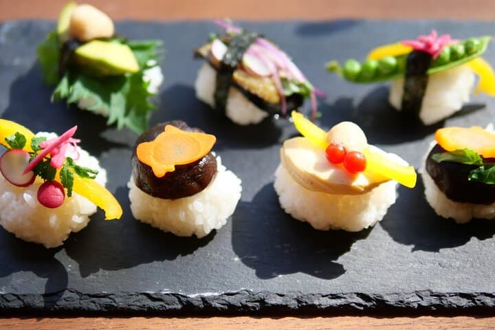 Vegan Edible Flower Sushi Making and Vegetable Tour in Kyoto — photo 1