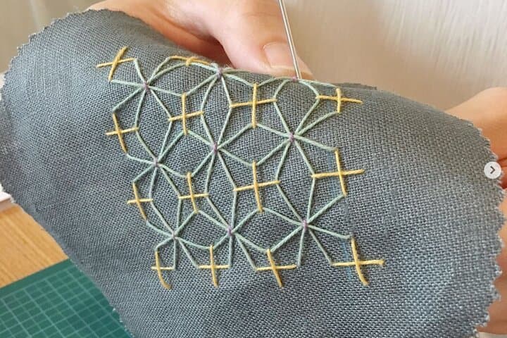 Enjoy making Sashiko needle mountain (Japanese embroidery) — photo 2