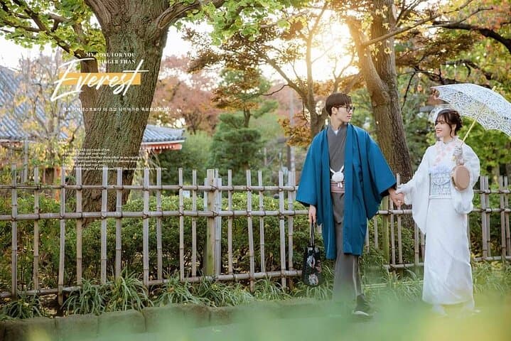 Special price couple (2 people) kimono commemorative photo shoot in Asakusa, Tokyo HANAYAKA kimono & yukata rental offer — photo 2