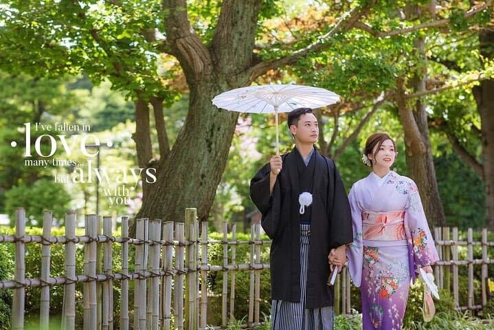 Special price couple (2 people) kimono commemorative photo shoot in Asakusa, Tokyo HANAYAKA kimono & yukata rental offer — photo 3