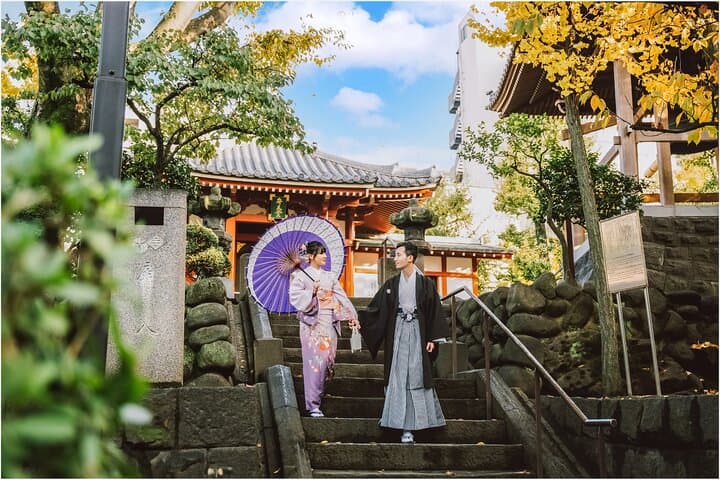Special price couple (2 people) kimono commemorative photo shoot in Asakusa, Tokyo HANAYAKA kimono & yukata rental offer — photo 9