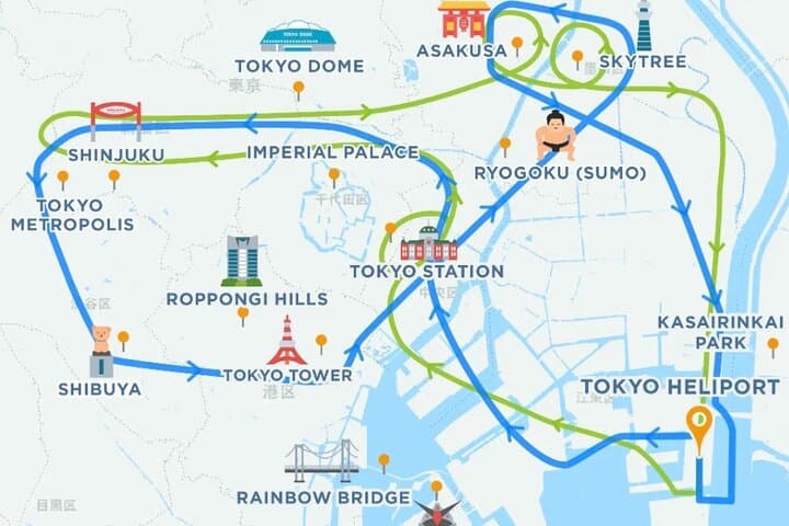 Tokyo Sunset and Night Helicopter Flight(30-Min/5Pax) — photo 4