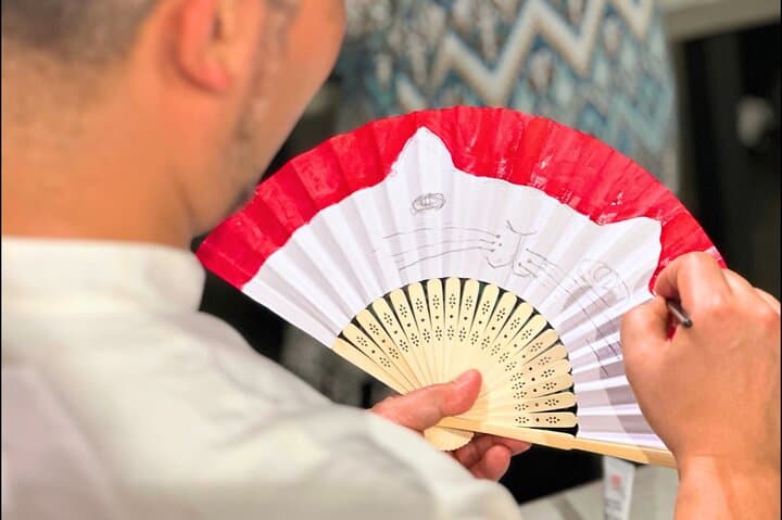 Japanese Fan Painting Workshop ~ in a Tokyo Flower Shop — photo 6