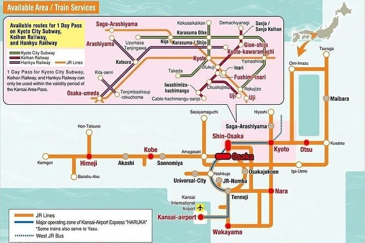 JR West Kansai Area Pass 2 Day Pass — photo 3