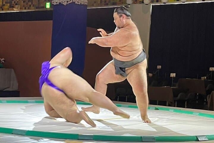 Osaka Sumo Experience: Live Show, Try Sumo & Hot Pot Meal — photo 10