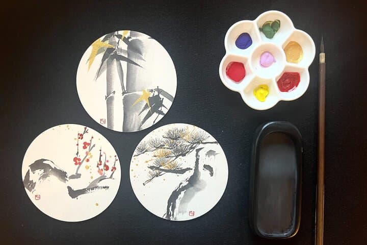 Sumi-e Ink Painting Suiboku-Ga Workshop in a Japanese Teahouse — photo 7