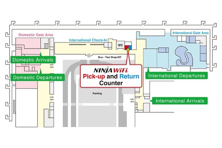 Unlimited WiFi Router in Kansai Airport Terminal 2 Pickup — photo 3